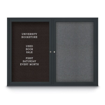 United Visual Products Corkboard, Buff/White, 36" x 36" UV436H-WHITE-BUFF